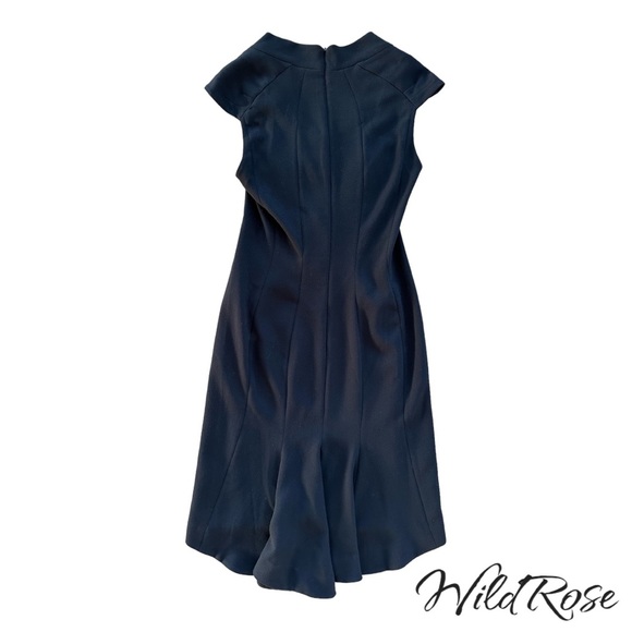 BYRON LARS Black Salsa Fishtail Designer Dress SZ 8 - Picture 5 of 10